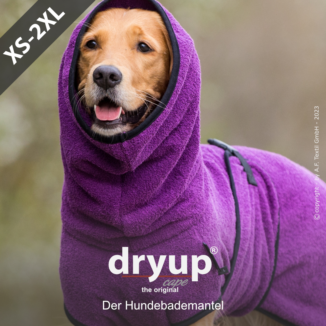 dryup® cape BILBERRY - The original dog bathrobe