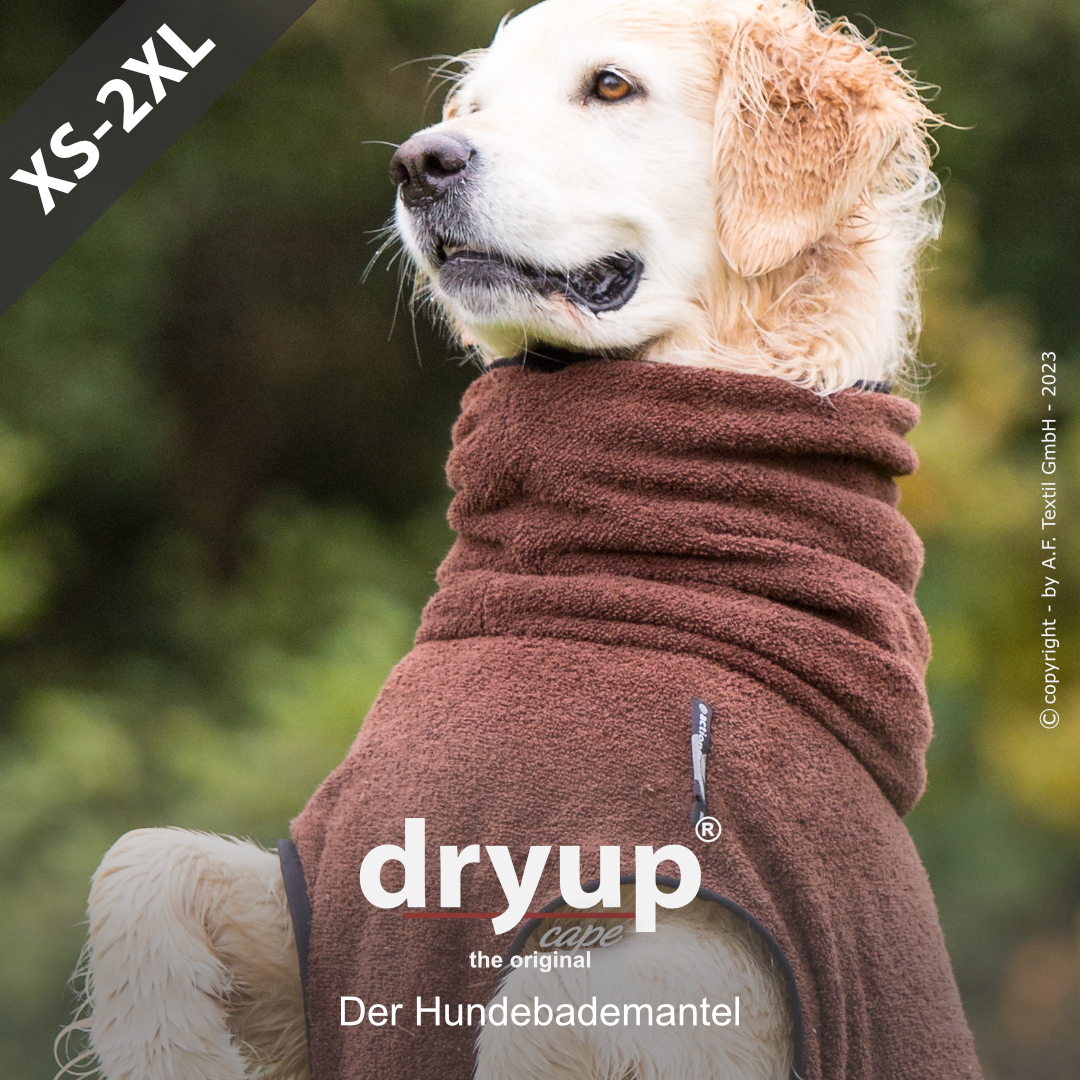 dryup® cape BROWN - The original dog bathrobe