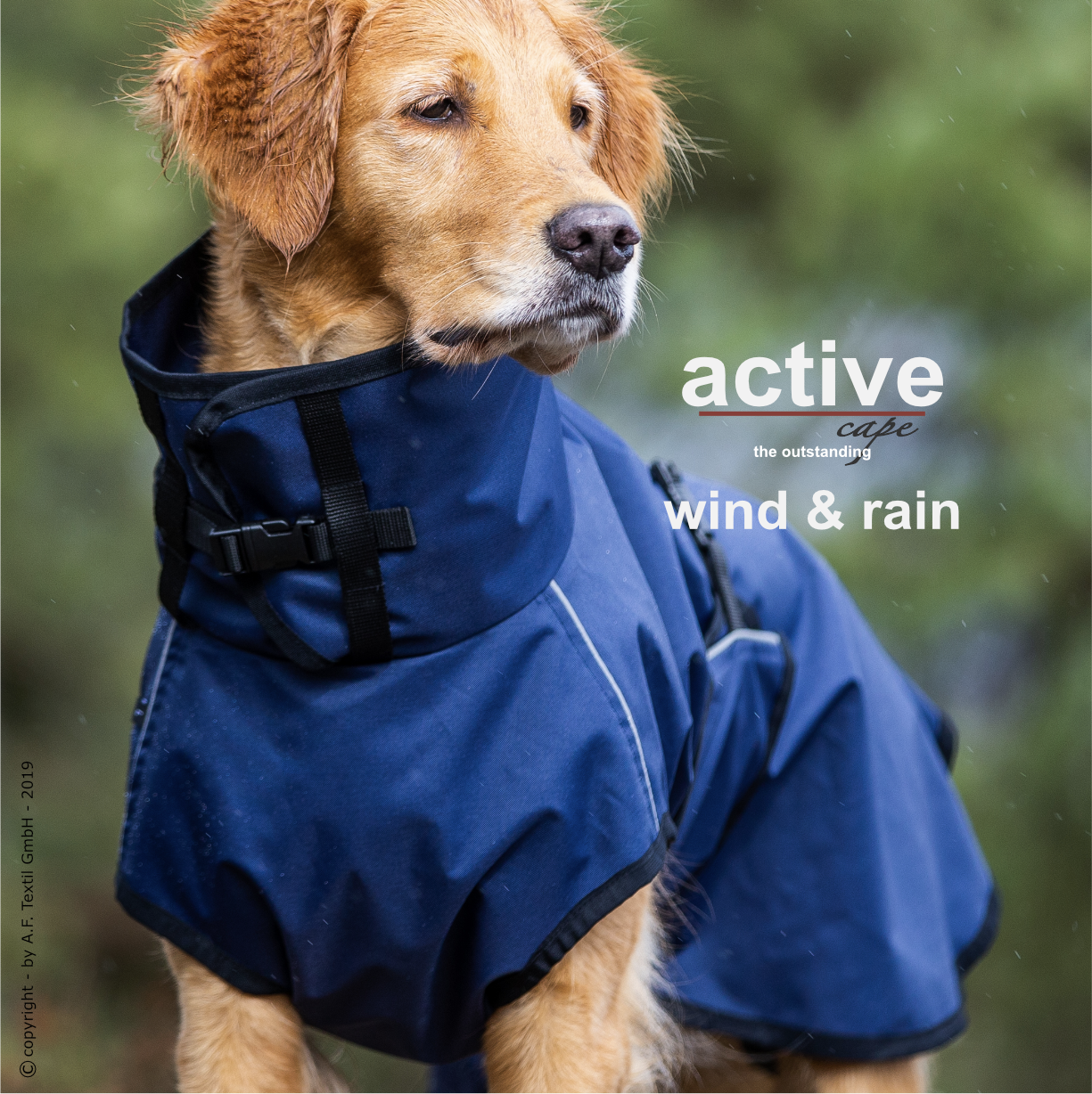 active cape wind&rain dark blue
